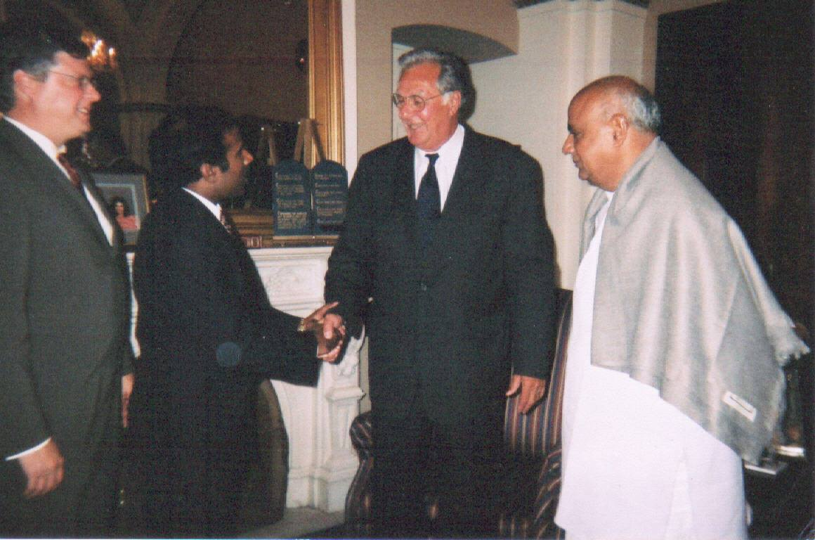 Dr. K.A. Paul with U.S. House Majority Leader Dick Armey and former Indian Prime Minister H.D. Deve Gowda