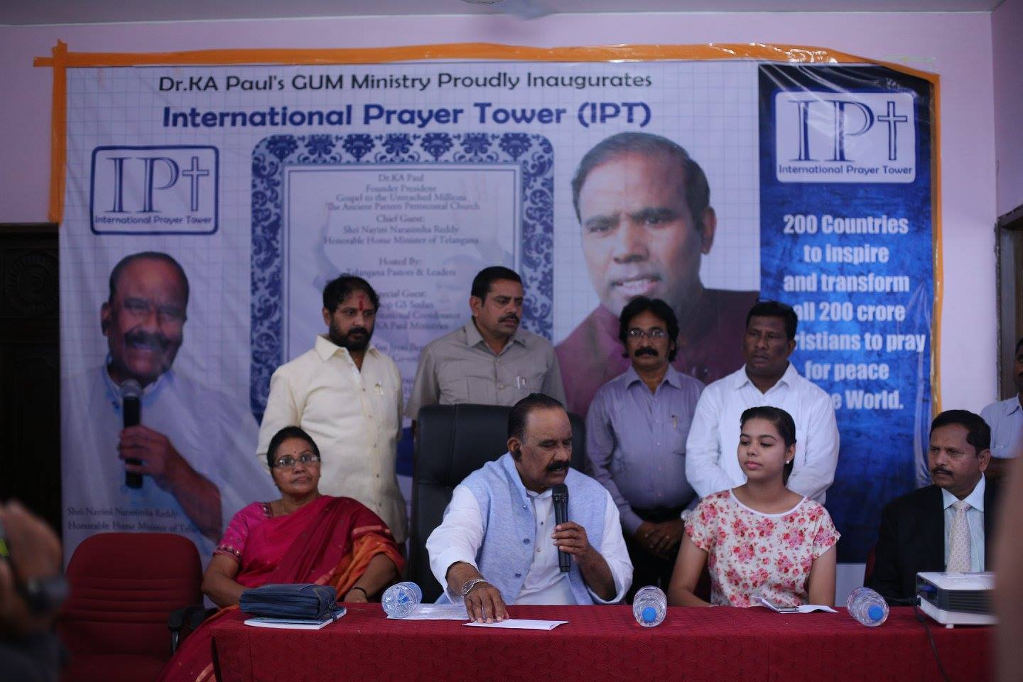 Inauguration of Dr. K.A. Paul's International Prayer Tower (IPT) with Telangana Home Minister Nayini Narasimha Reddy